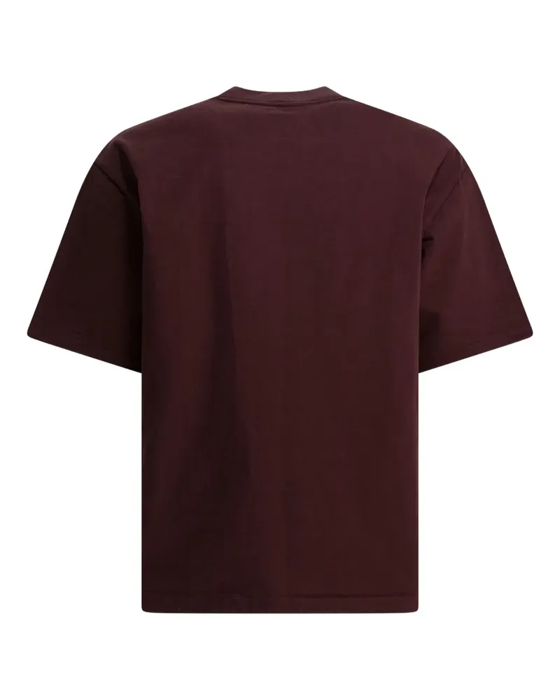 AURALEE T-Shirt mit rundem Ausschnitt - Braun Braun