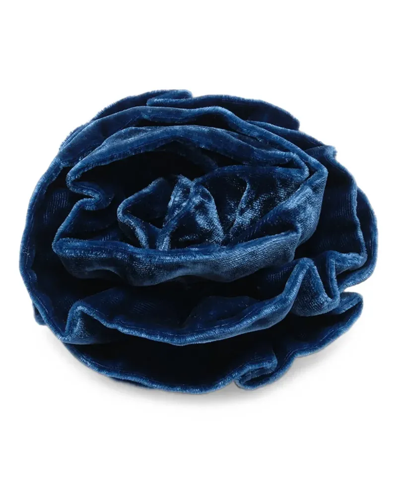 Maliparmi velvet rose brooch - Blau Blau