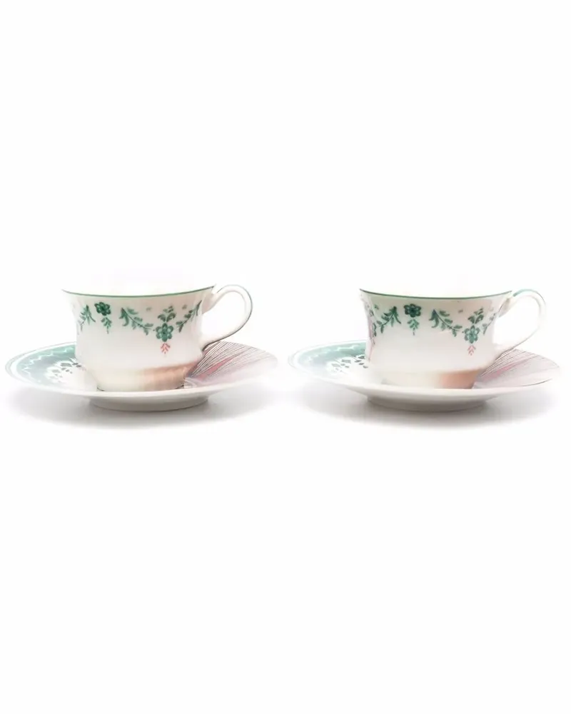 Seletti Teeservice mit Print - Weiß Weiß