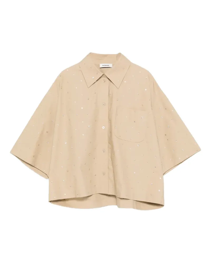 Sandro Klassisches Hemd - Nude Nude