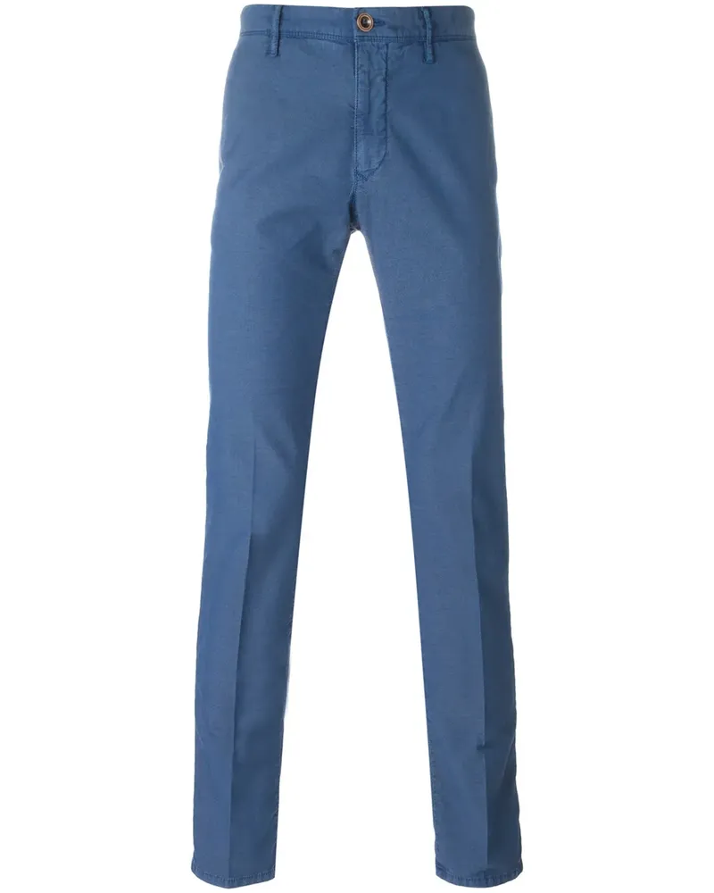 Incotex Schmale Chinos - Blau Blau