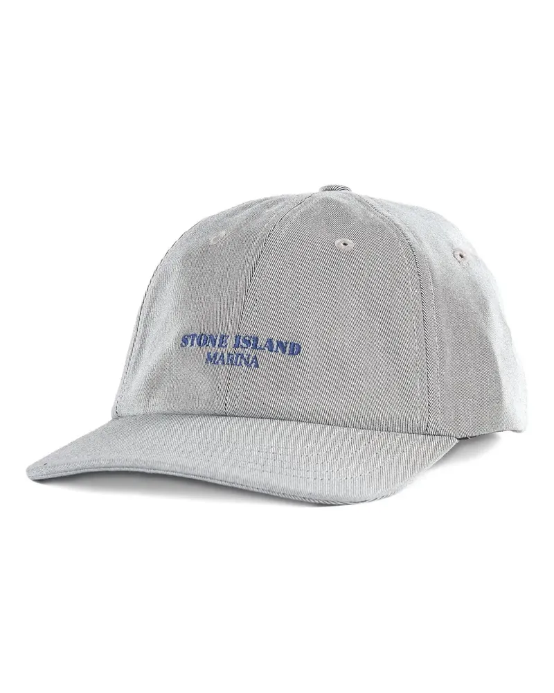 Stone Island logo embroidered baseball cap - Grau Grau