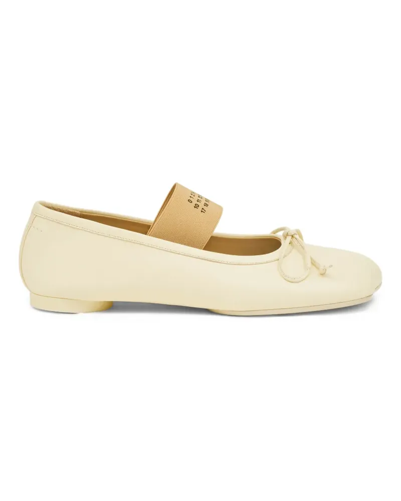 Maison Margiela Anatomic numeric-strap ballet flats - Nude Nude