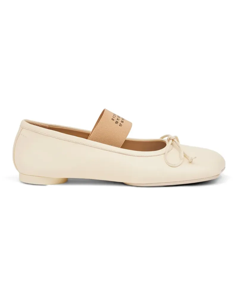 Maison Margiela Anatomic numeric-strap ballet flats - Nude Nude