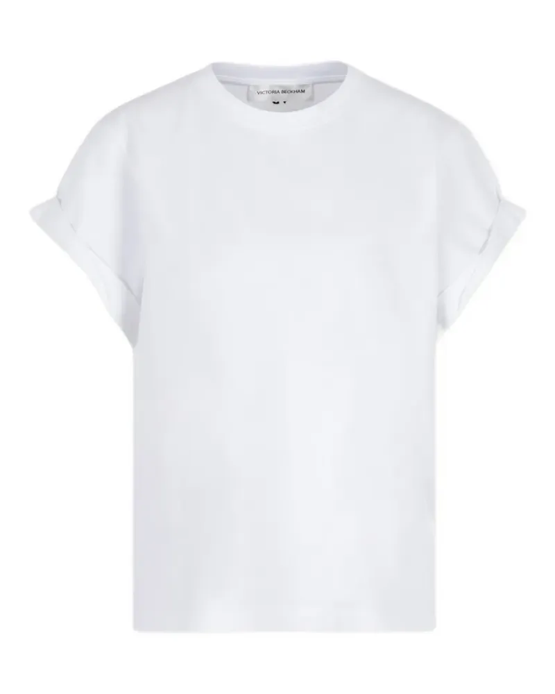Victoria Beckham cuffed sleeve T-shirt - Weiß Weiß