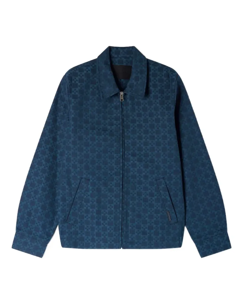 Sandro Hemdjacke mit Quadratmuster - Blau Blau
