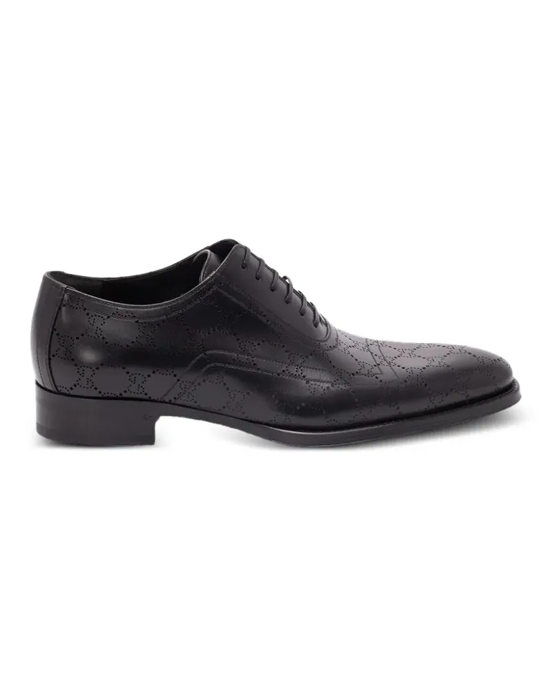 Gucci lace-up shoe with lasered GG - Schwarz Schwarz