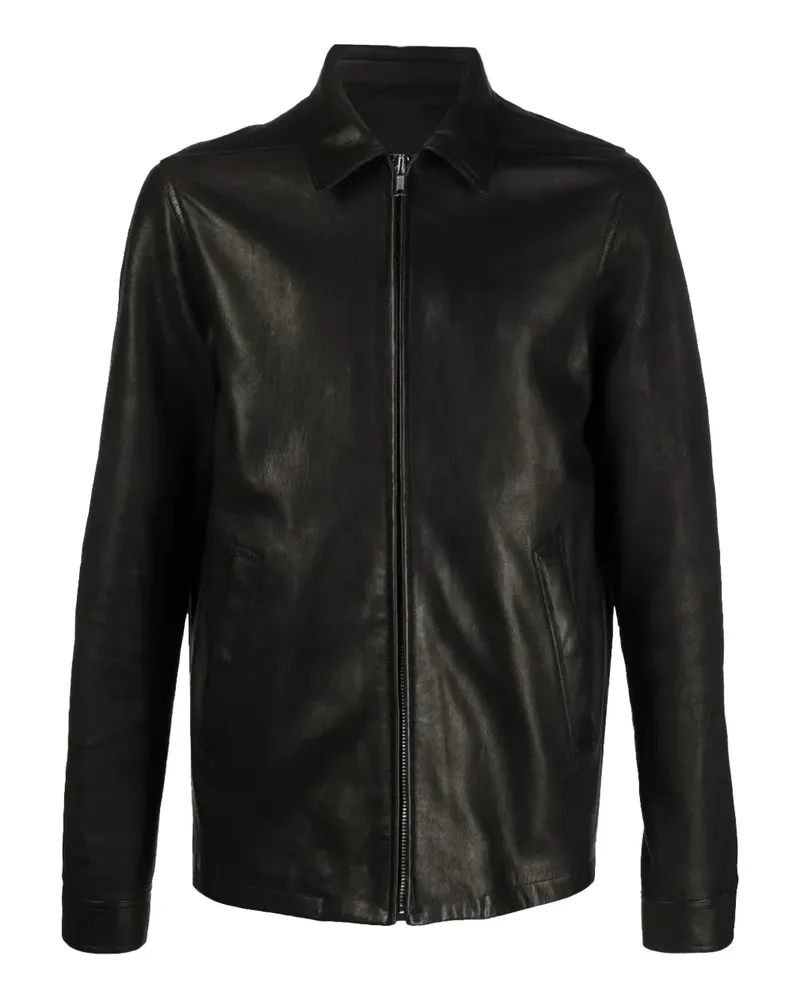 Rick Owens Lederjacke mit Reißverschluss - Schwarz Schwarz