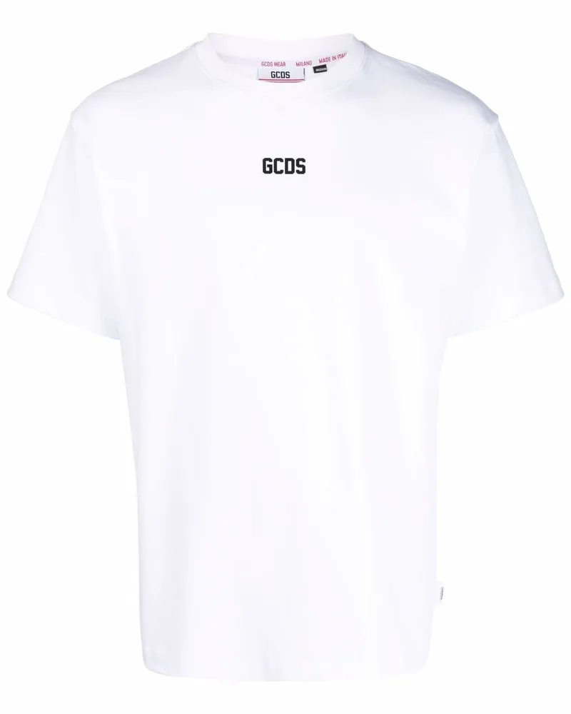 GCDS T-Shirt mit Logo-Print Weiß