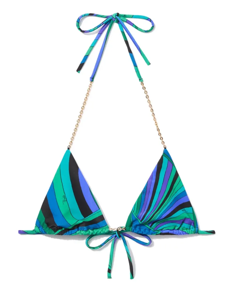 Emilio Pucci Klassisches Triangel-Bikinioberteil - Blau Blau
