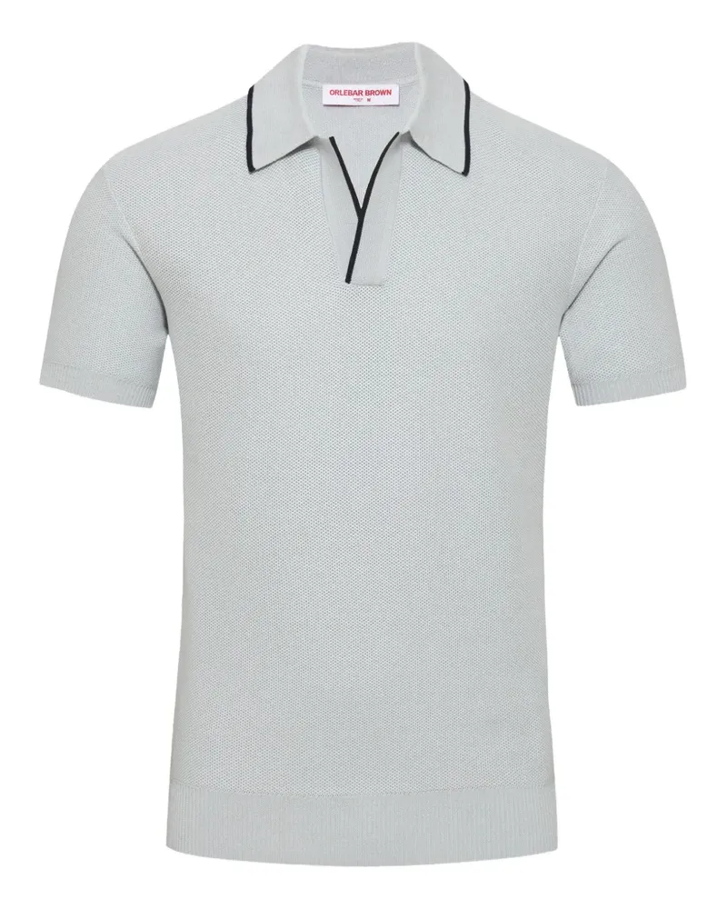 Orlebar Brown Horton Piqué-Oberteil mit Paspelierung - Grau Grau