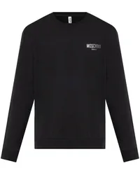 Moschino Sweatshirt mit Logo-Stickerei Schwarz