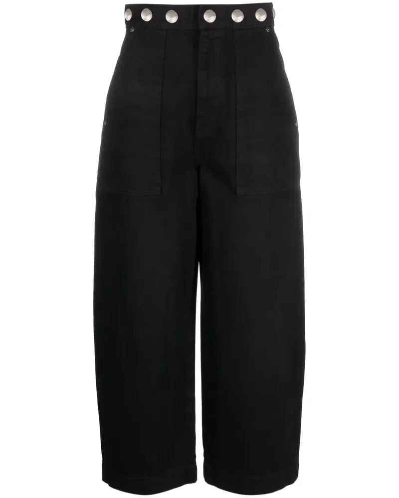 KHAITE Bootcut-Jeans mit Nieten - Schwarz Schwarz
