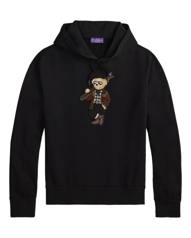 Ralph Lauren Hoodie mit aufgesticktem Teddy - Schwarz Schwarz
