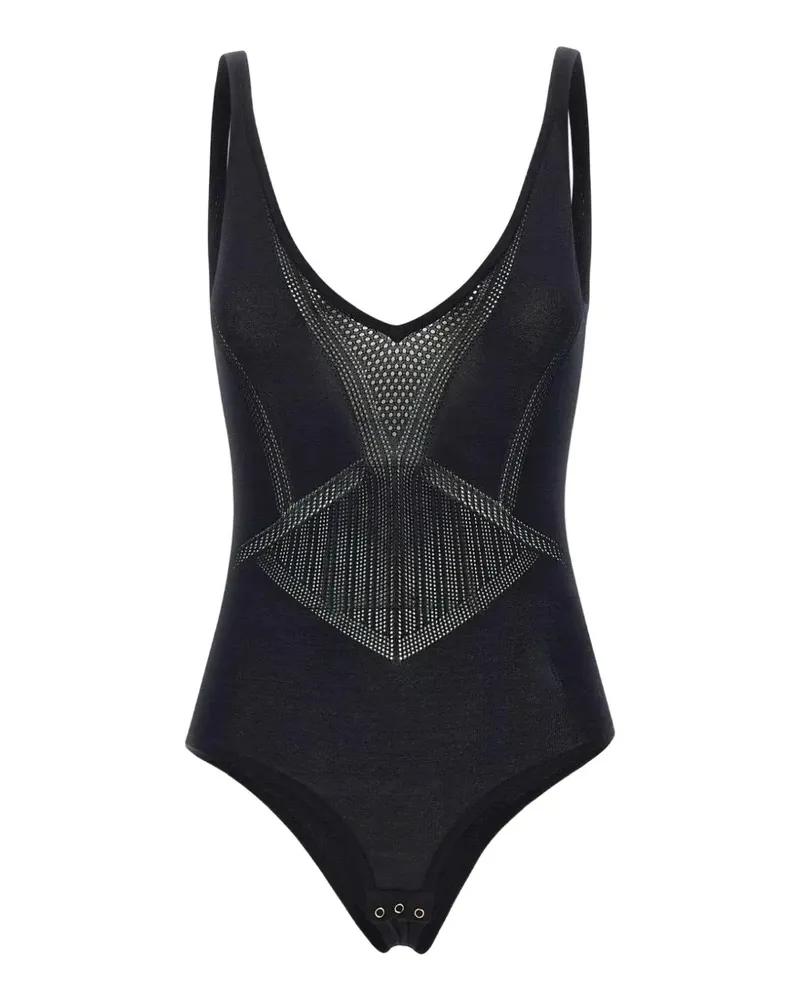 Elisabetta Franchi Body mit V-Ausschnitt - Schwarz Schwarz