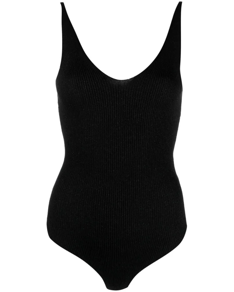 RXQUETTE Schimmernder Body - Schwarz Schwarz