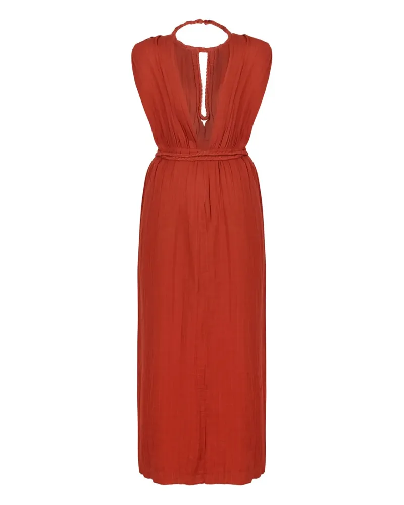 Isabel Marant Rückenfreies Joya Kleid mit Flechtdetail - Rot Rot