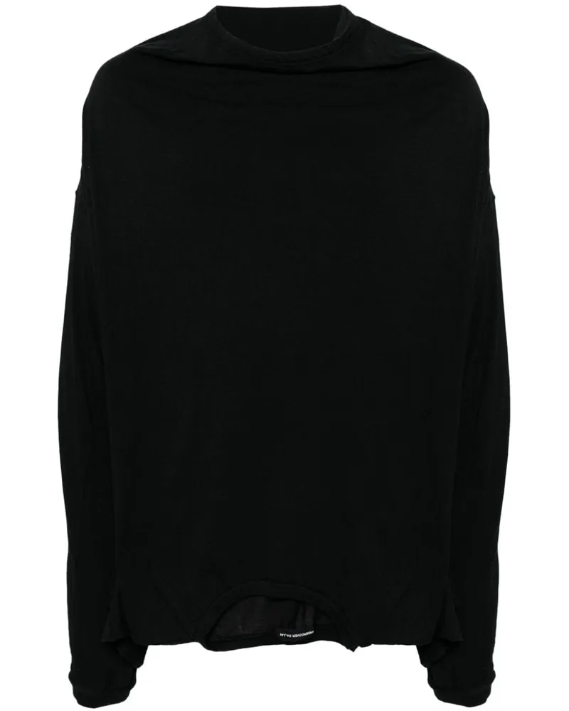 Undercover Umgedrehtes Langarmshirt - Schwarz Schwarz