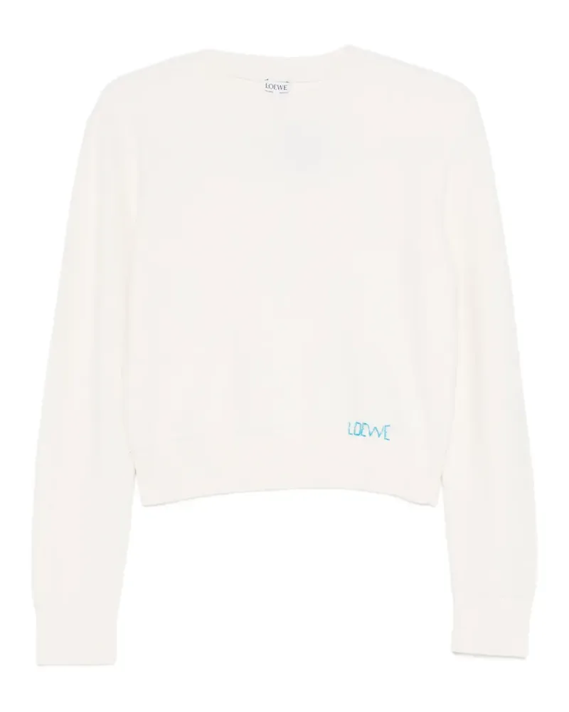 Loewe Klassischer Pullover - Weiß Weiß