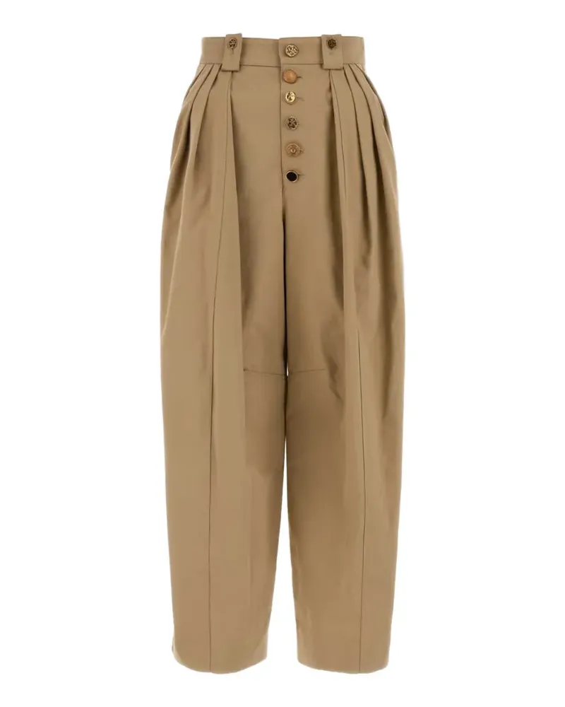 Chloé pleated button-front trousers - Nude Nude