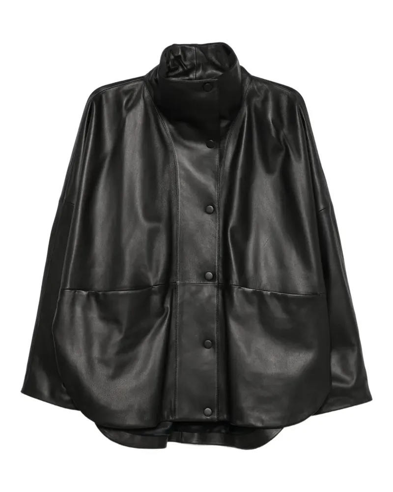 Totême Parachute Lederjacke - Schwarz Schwarz
