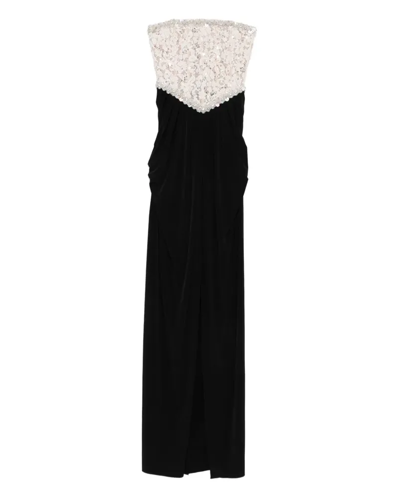 NISSA Kleid mit Spitzeneinsätzen - Schwarz Schwarz