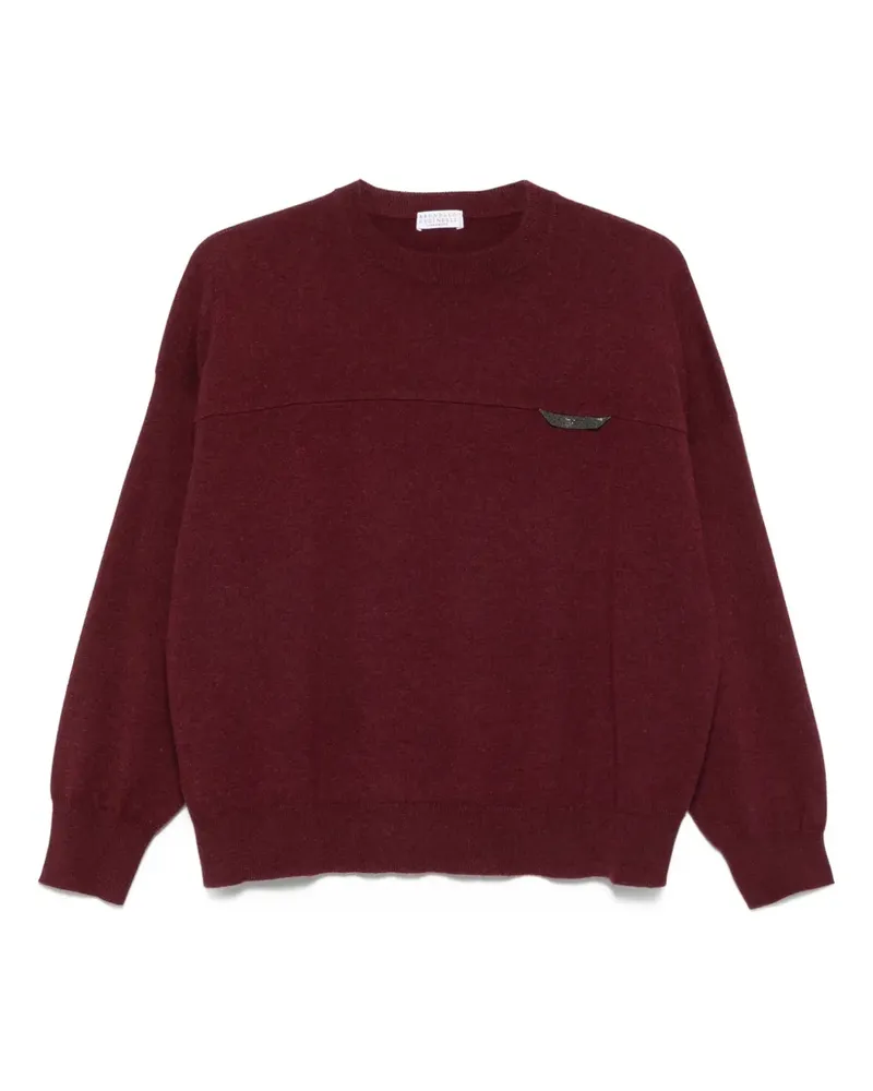 Brunello Cucinelli Verzierter Pullover - Rot Rot