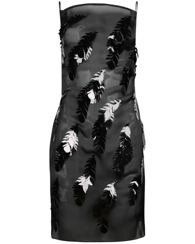 COPERNI Verziertes Minikleid mit Spaghettiträgern - Schwarz Schwarz
