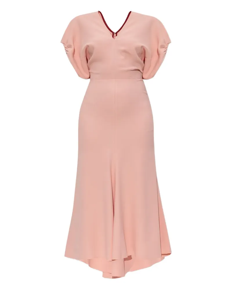 Victoria Beckham Midikleid mit Puffärmeln - Rosa Rosa