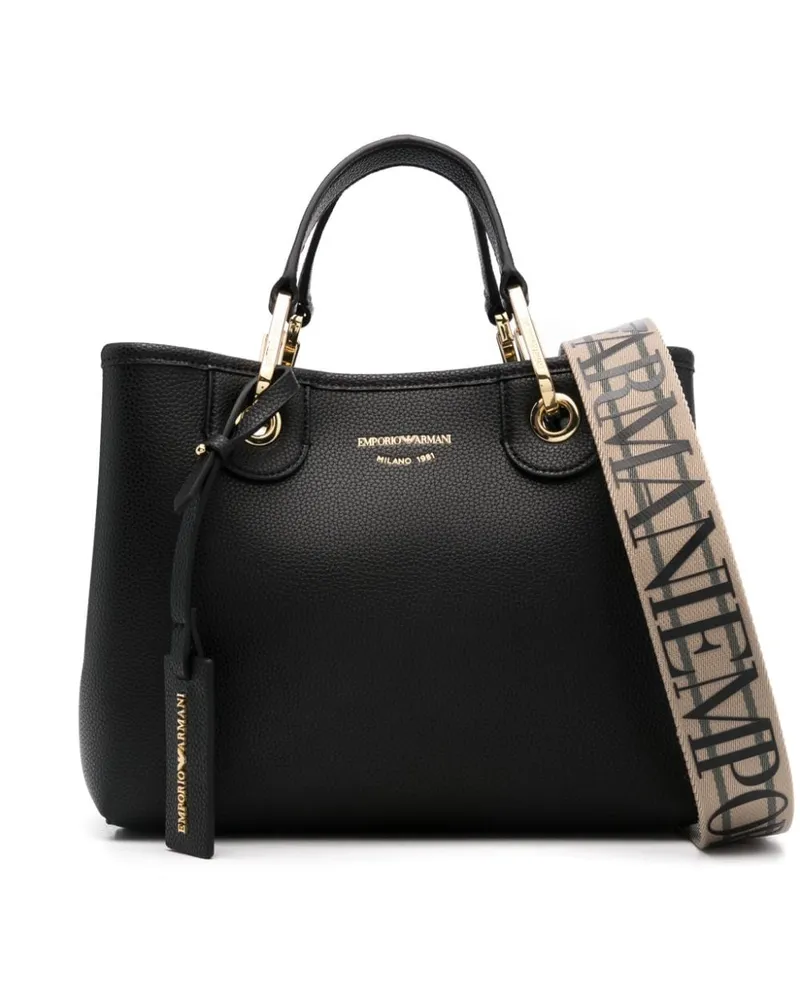Emporio Armani Schultertasche mit Logo-Prägung - Schwarz Schwarz