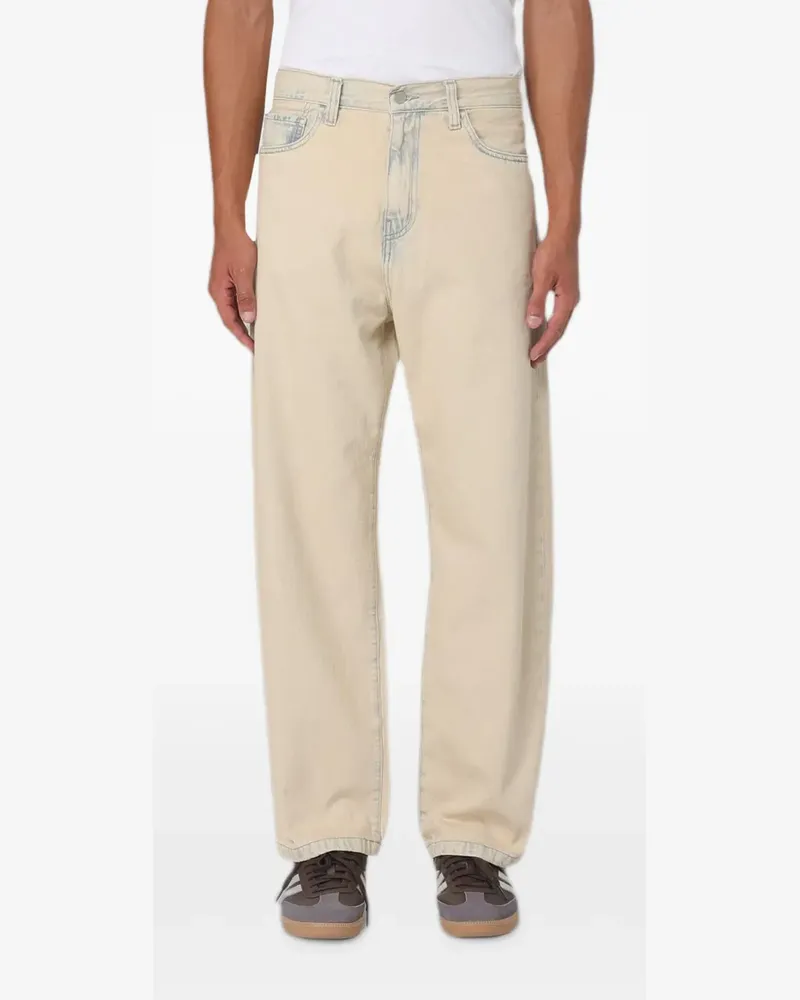 Carhartt WIP logo-patch straight-leg jeans - Blau Blau