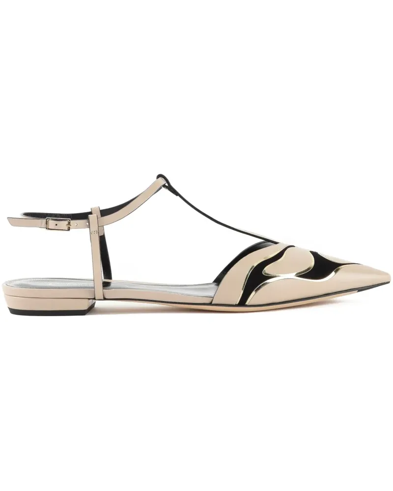 Giorgio Armani Ballerinas aus Leder - Nude Nude