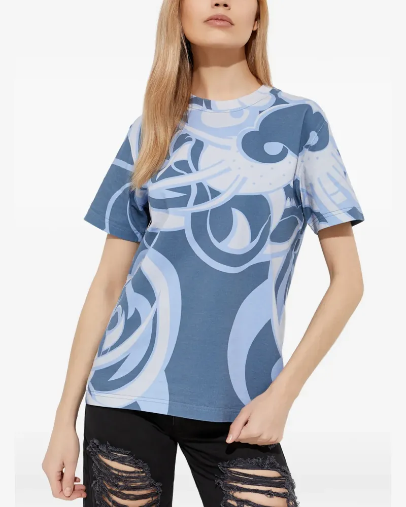 Kenzo graphic-print T-shirt - Blau Blau