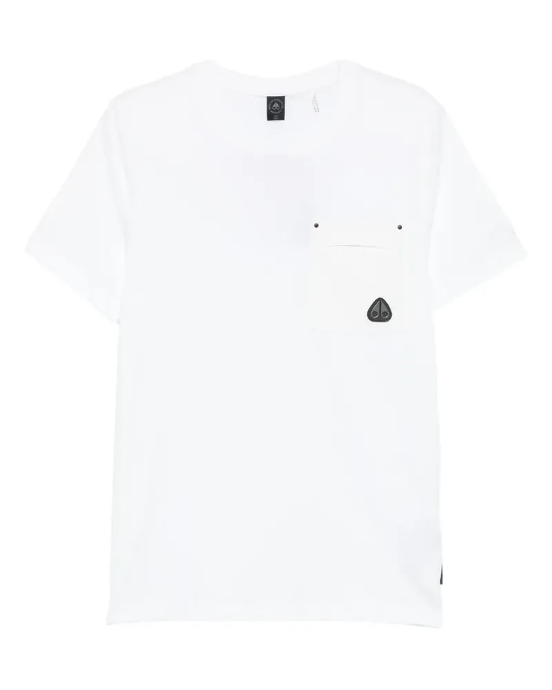 Moose Knuckles Dalon T-Shirt mit Brusttasche - Weiß Weiß