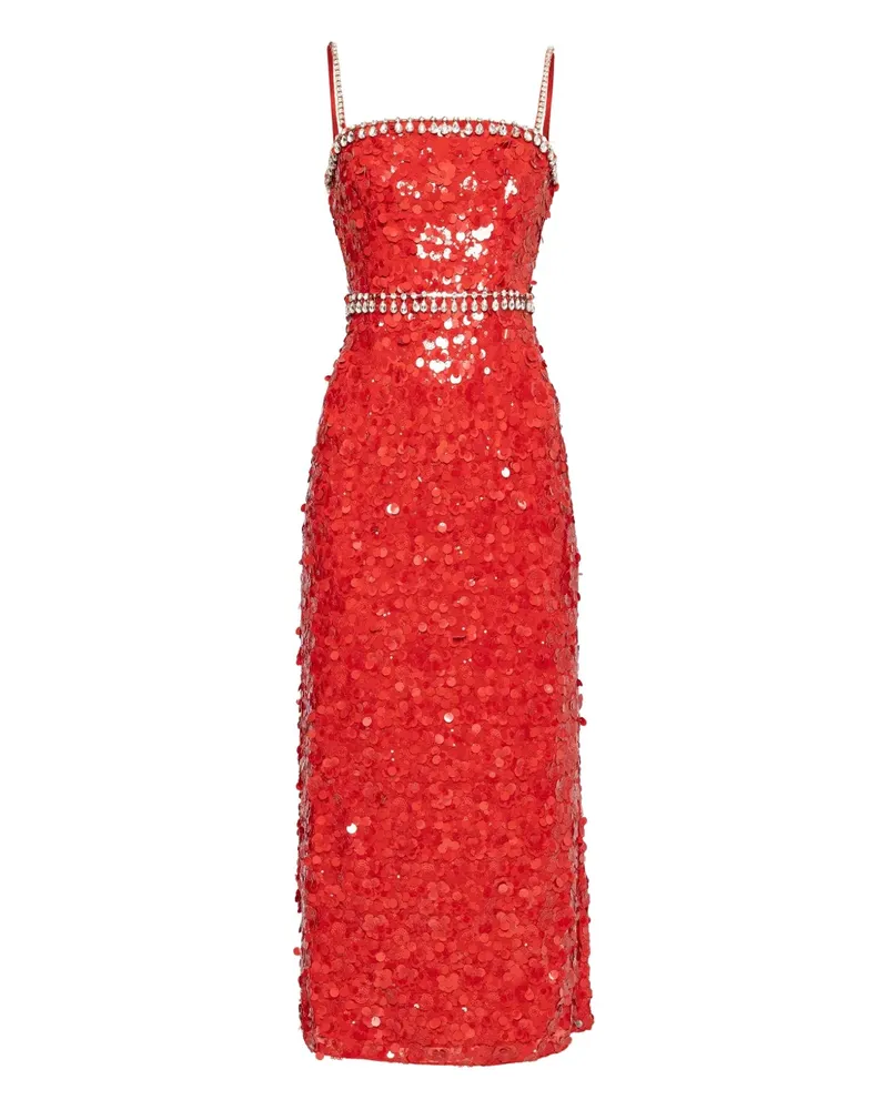 NISSA Kristallverziertes Kleid - Rot Rot