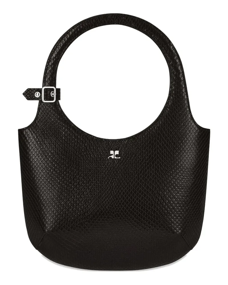 Courrèges Holy Schultertasche aus Leder - Schwarz Schwarz