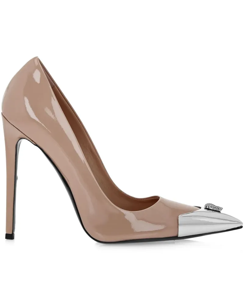 Philipp Plein Pumps mit spitzer Kappe 120mm - Nude Nude