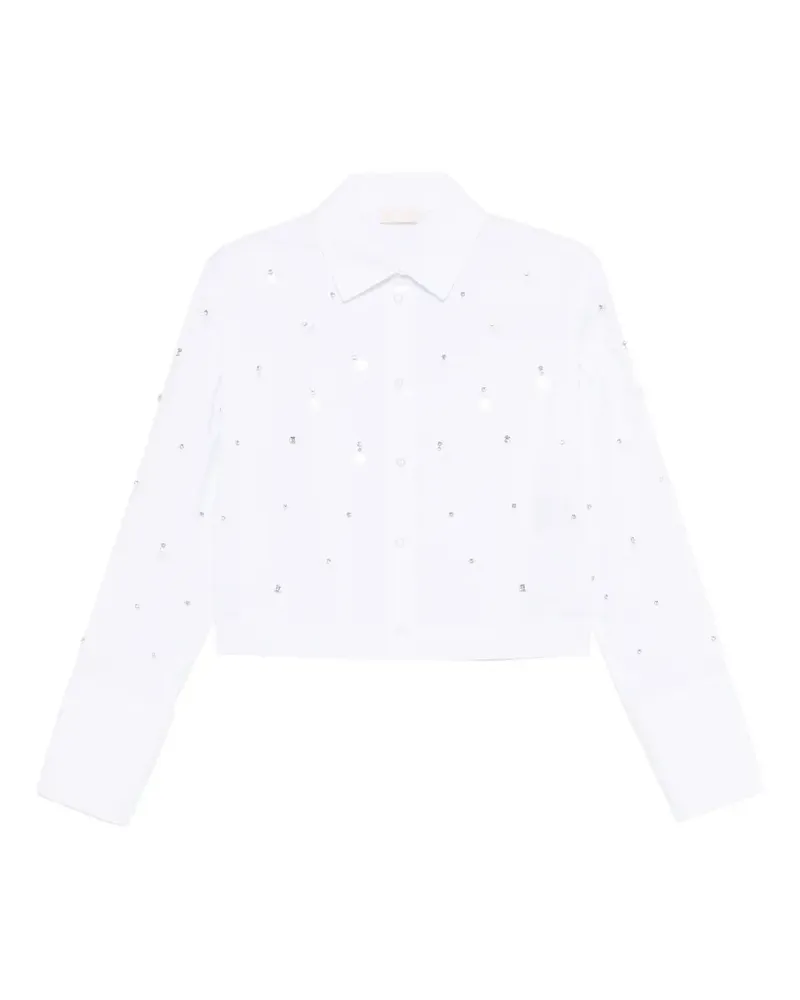 Liu Jo logo detail embellished shirt - Weiß Weiß