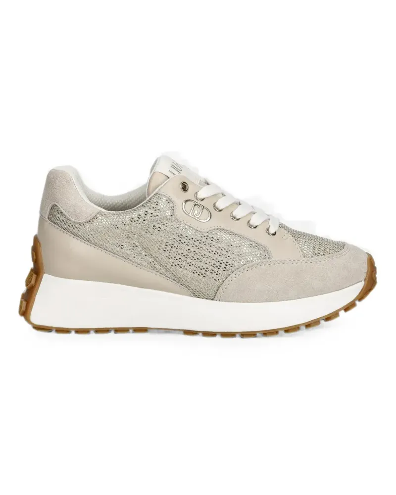Liu Jo suede-trim panelled sneakers - Nude Nude