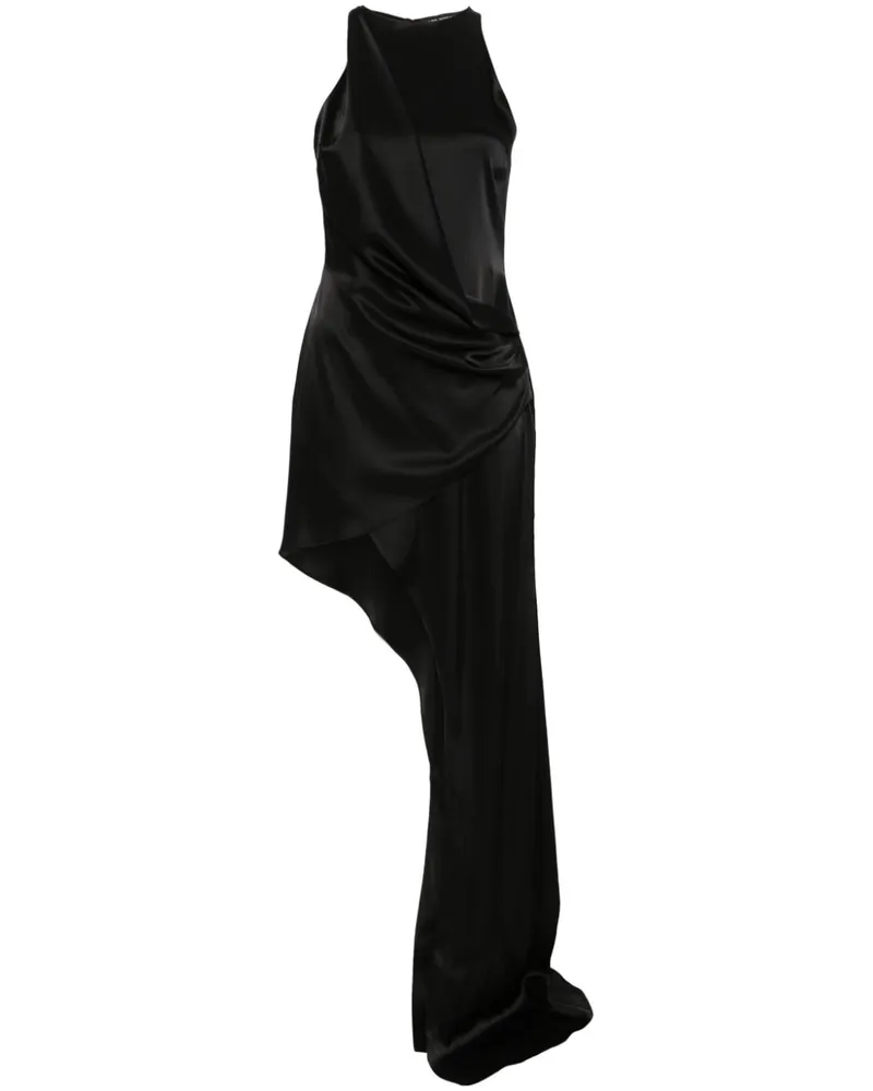 David Koma Asymmetrisches Maxikleid - Schwarz Schwarz