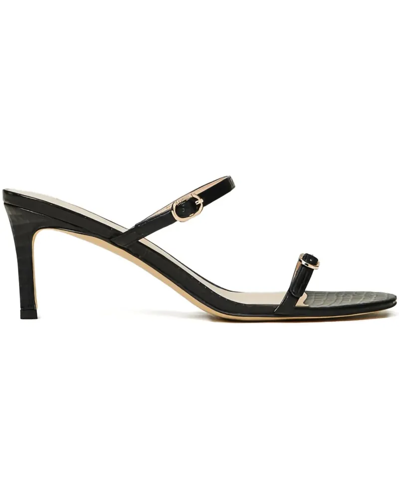 Twin-Set Geprägte Sandalen mit Schnalle 70mm - Schwarz Schwarz