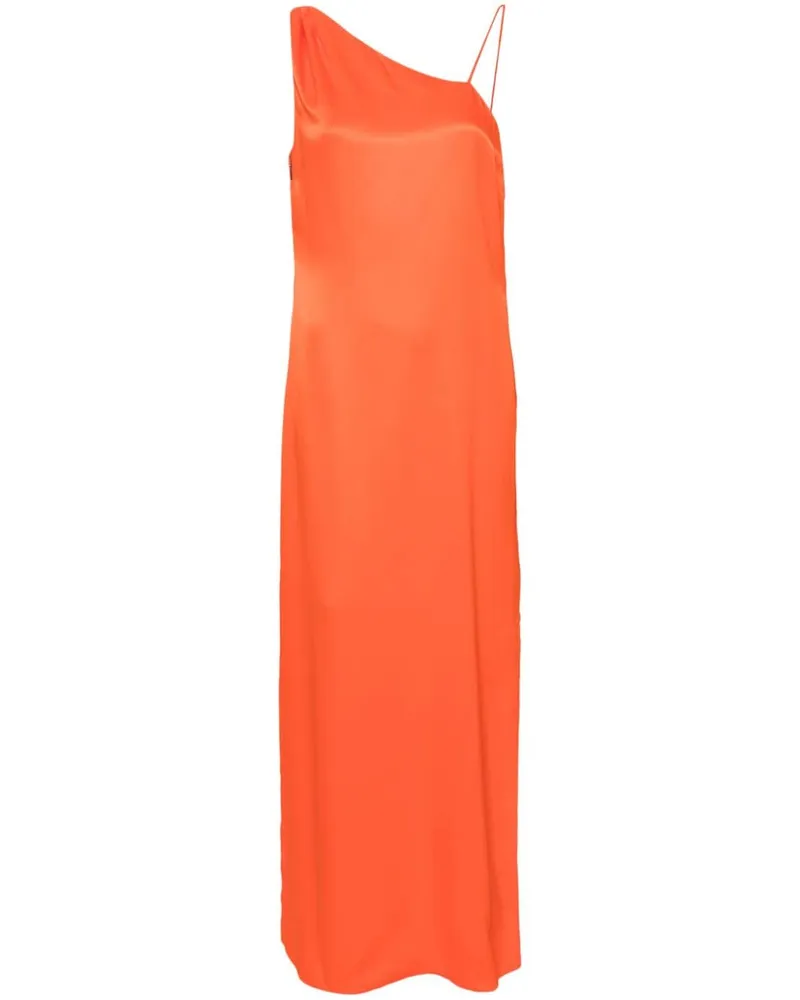 Calvin Klein Asymmetrisches Satinkleid - Orange Orange