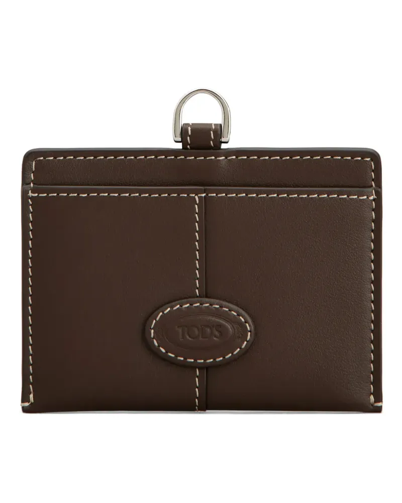 TOD'S Kartenetui mit Ziernähten - Braun Braun