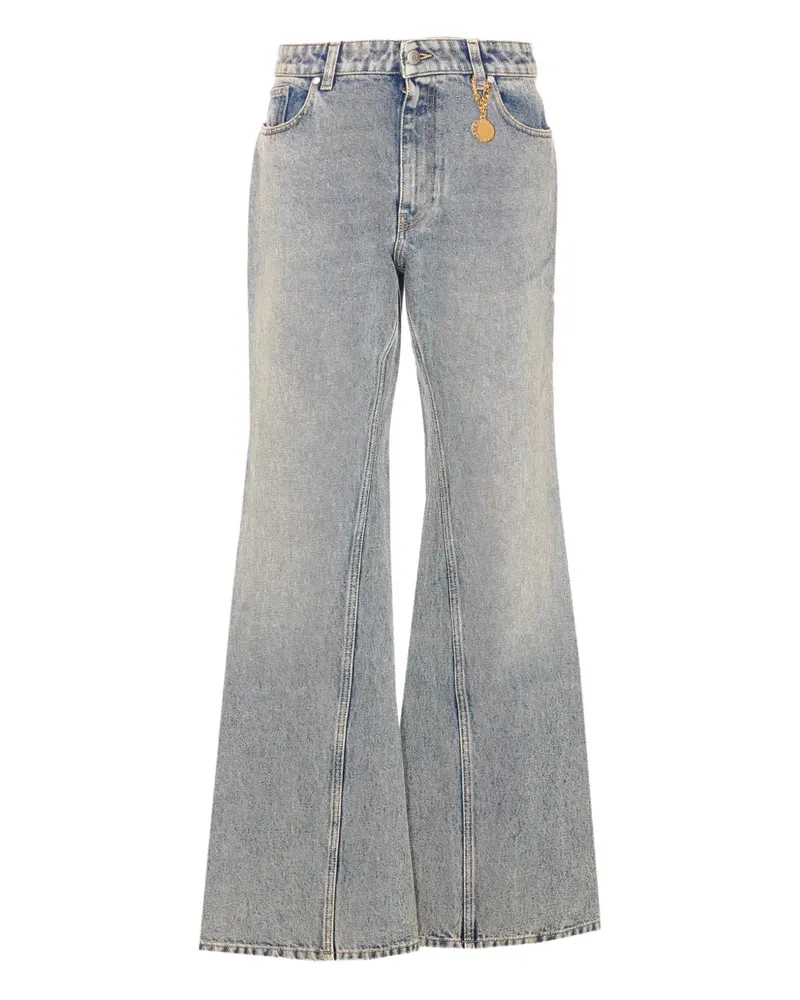Stella McCartney charm-detail bootcut trousers - Blau Blau
