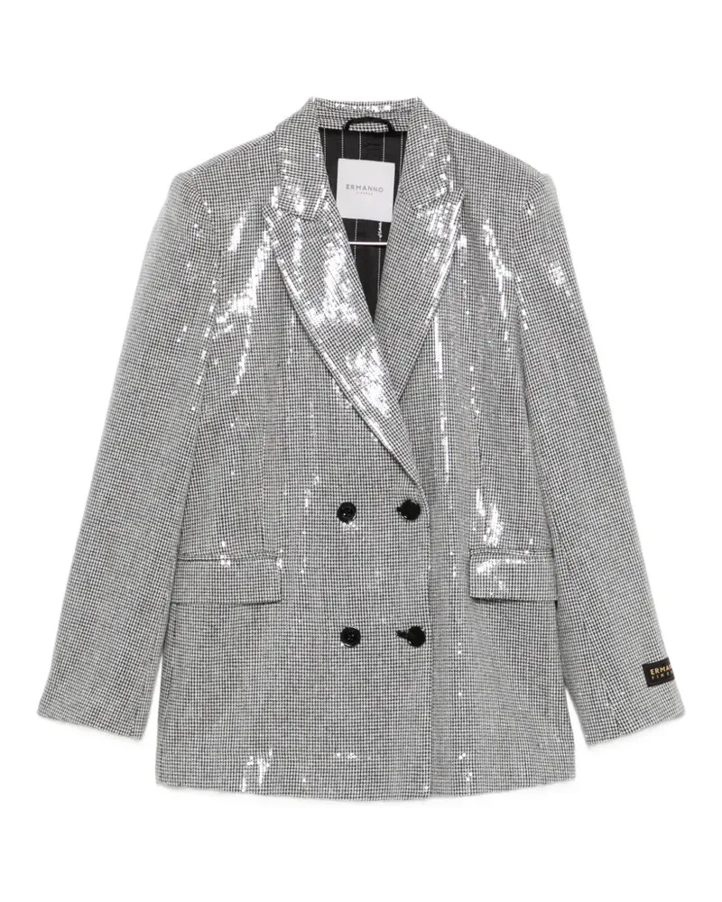 Ermanno Scervino sequin-embellished double-breasted blazer - Grau Grau