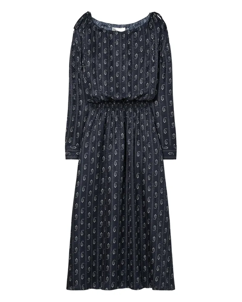 Tory Burch Gesmoktes Kleid mit Paisleymuster - Blau Blau