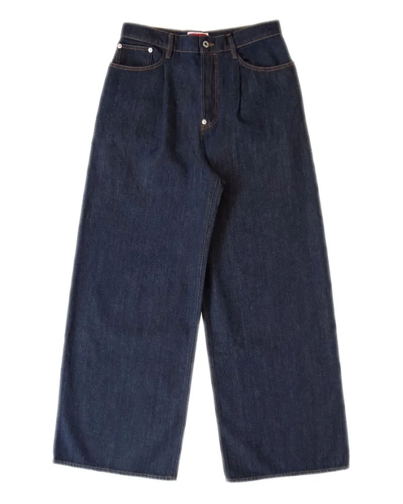 Kenzo Jeans mit weitem Bein - Blau Blau
