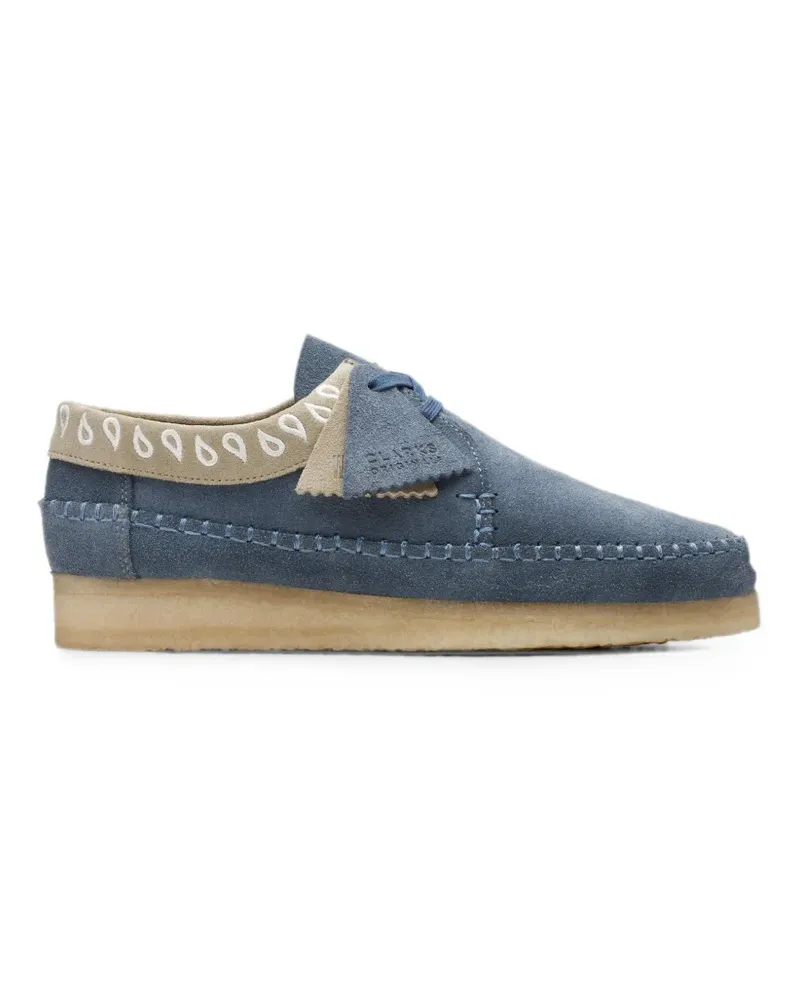 Clarks Weaver Derby-Schuhe mit Ziernähten - Blau Blau