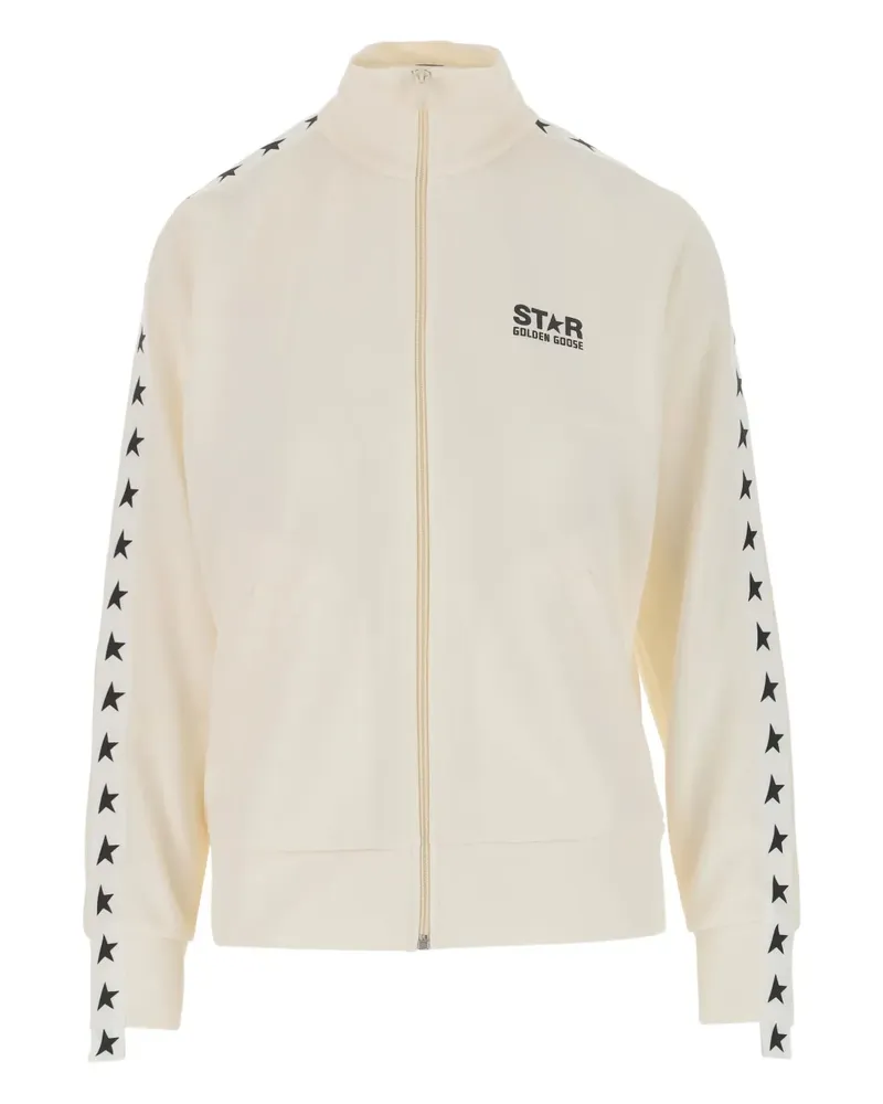 Golden Goose star-detailed zip-up sweatshirt - Nude Nude