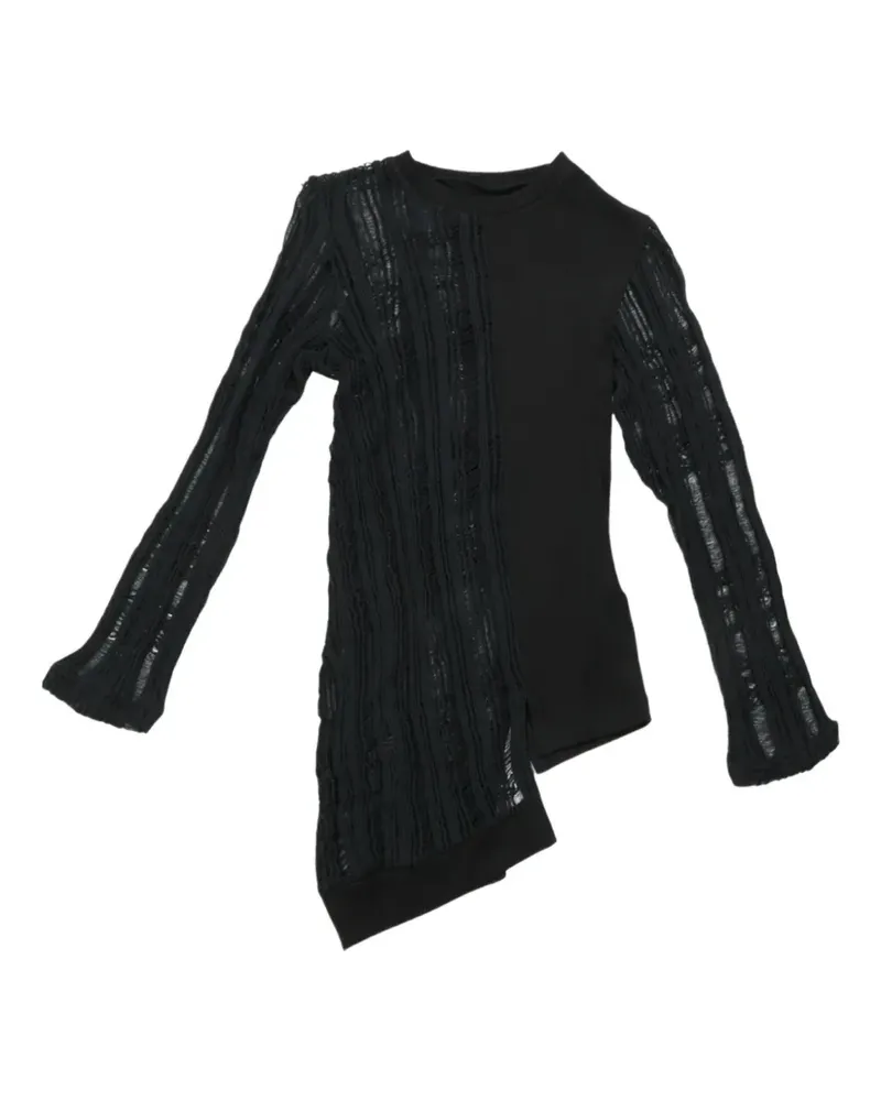 Yohji Yamamoto cotton top - Schwarz Schwarz